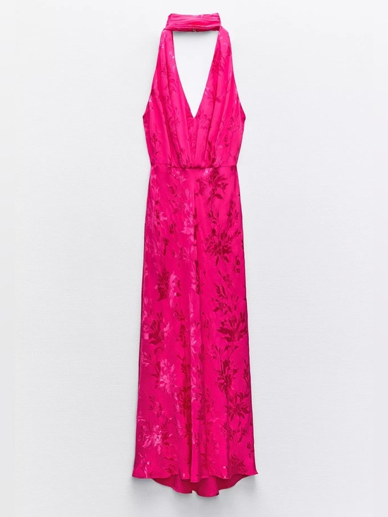 Zara Dresses & Skirts - Zara Jacquard Midi Dress Bow